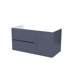 Тумба под раковину IDDIS Edifice 467х1002х500 мм подвесная, цвет темно-серый, 2 выдвижных ящика/1 распашная дверца, МДФ, прямоугольная, в ванную комнату