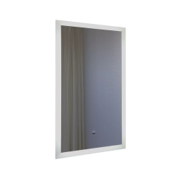 Зеркало Comforty Эдельвейс-45, 45х80 см LED-подсветка, бесконтактный сенсор, прямоугольное, для ванны, навесное/подвесное/настенное, дизайнерское