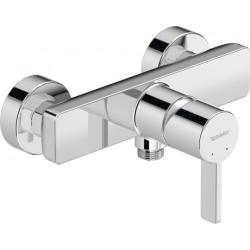 Смеситель для душа Duravit D-Neo, однорычажный, внешнего/наружнего монтажа, настенный, керамический, без излива/шланга/лейки, округлый, латунный, цвет хром, для душа/ванной