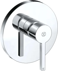 Смеситель для ванны/душа KLUDI NOVA FONTE Puristic настенный, однорычажный, встраиваемый, без излива, латунь, цвет хром