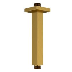 Кронштейн для верхнего душа WasserKRAFT Aisch, потолочный, прямоугольный, латунь, длина 200 мм, резьбовое соединение G 1/2, цвет золото матовое