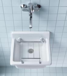 Раковина DURAVIT Starck 3, рабочая/стиральная 48х42,5х18,5 см, подвесная, прямоугольная, санфарфор, цвет белый, без отверстия под смеситель, без перелива