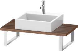 Столешница Duravit Brioso, для консоли, консольное полотно, 80х48х3 см, ДСП, прямоугольная, тонкая, цвет: орех матовый,  для одной раковины/умывальника/рукомойника, 1 вырез под раковину, установка по центру