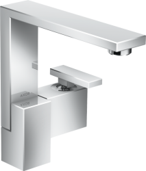 Смеситель для раковины/умывальника Axor Edge 190, однорычажный, фиксированный излив, длина излива 17,5 см, керамический, латунь, цвет хром, со сливным клапаном Push-Open