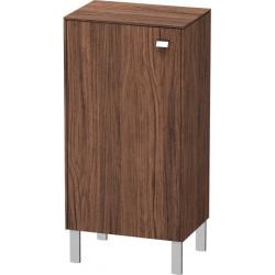 Полупенал Duravit Brioso R, 27х19,6х61 см, подвесной/напольный, (правый), с дверцей/одностворчатый, со стеклянными полками, цвет: орех темный/хром, в ванную комнату