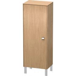 Полупенал Duravit Brioso R, 27х19,6х61 см, подвесной/напольный, (правый), с дверцей/одностворчатый, со стеклянными полками, цвет: сосна терра/хром, в ванную комнату