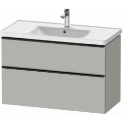 Тумба под раковину Duravit D-Neo, 98,4х45,2х62,5 см, подвесная, 2 выдвижных ящика, ДСП, цвет: бетонно-серый, шкафчик навесной, прямоугольная, правая/левая, в ванную комнату