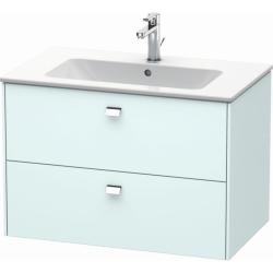 Тумба/шкафчик для консоли/столешницы Duravit Brioso под раковину 82х48х44,2 см, подвесная, ДСП, цвет: светло-голубой/хром, 2 выдвижных ящика, прямоугольная