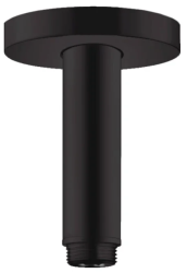 Потолочное подсоединение для верхнего душа Hansgrohe S, 10 см, потолочный, цвет: матовый черный, латунный для душа/ванной/душевой кабины