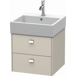 Тумба/шкафчик для консоли/столешницы Duravit Brioso под раковину 32х48х44,2 см, подвесная, ДСП, цвет: серо-коричневый/хром, 2 выдвижных ящика, прямоугольная