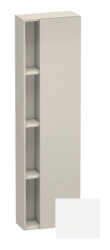 Пенал Duravit DuraStyle, 50x24x180 см, подвесной, (правый), с дверцей, с закрытыми/открытыми полками, цвет: серо-коричневый/белый матовый, в ванную комнату