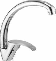 Смеситель для кухни/мойки Ledeme H36 однорычажный, керамический, с поворотным изливом, латунь, цвет хром, кухонный, хромированный, вертикальный, однорукий, одноручный, однозахватный, одноручковые, кран, комплект, сантехника, водопроводные, размер