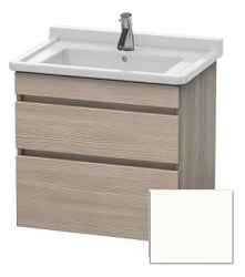Тумба/шкафчик для консоли/столешницы Duravit DuraStyle под раковину 50х47,8х51,2 см, подвесная, ДСП, цвет: сосна серебристая/белый матовый, 2 выдвижных ящика, прямоугольная