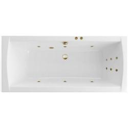 Ванна Excellent Aquaria Lux Slim LINE, 180х80 см, акриловая, цвет- белый/бронза, (с гидромассажем), с каркасом, прямоугольная, правосторонняя/левосторонняя, правая/левая, универсальная, приставная/встраиваемая