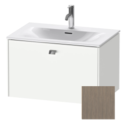 Тумба под раковину для консоли/столешницы Duravit Brioso 72х48х44,2 см, подвесная, ДСП, цвет: дуб терра/хром, 1 выдвижной ящик, прямоугольная