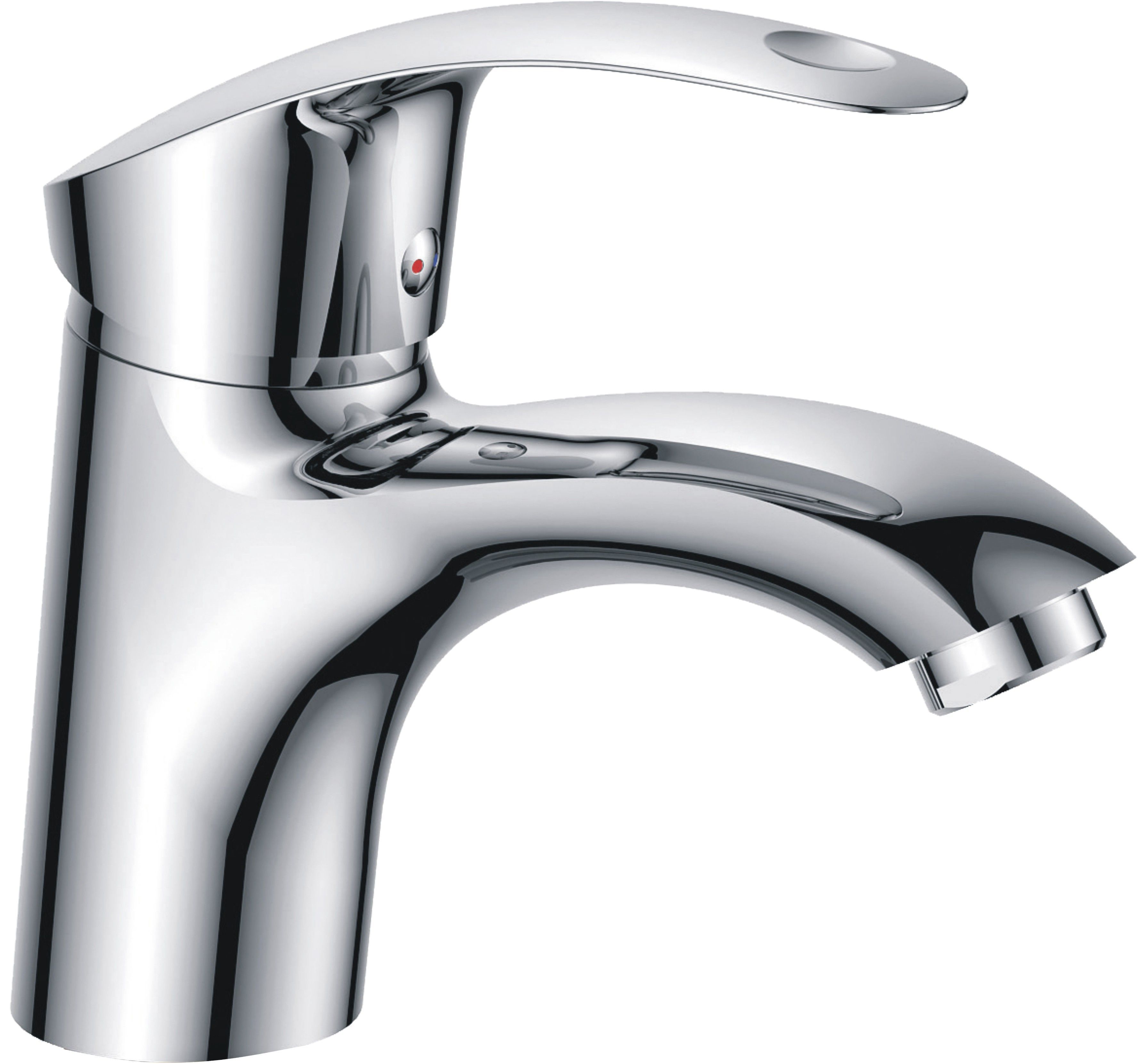 Смеситель для умывальника HAIBA однозахватный, неповоротный, латунный, длина 157 мм, латунь, цвет хром