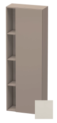 Пенал Duravit DuraStyle, 50x24x140 см, подвесной, (правый), с дверцей, с закрытыми/открытыми полками, цвет: серо-коричневый/базальт, в ванную комнату