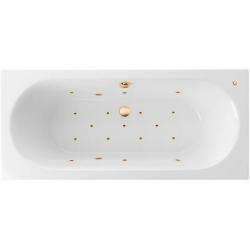 Ванна Excellent Oceana Slim RELAX, 170х75 см, акриловая, цвет- белый/золото, (с гидромассажем), с каркасом, прямоугольная, правосторонняя/левосторонняя, правая/левая, универсальная, приставная/встраиваемая