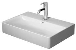 Раковина DURAVIT DuraSquare 60х40х14,5 см, подвесная, прямоугольная, санфарфор, шлифованная, цвет белый, 1 отверстие под смеситель, без перелива