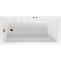 Ванна Excellent Aquaria SOFT, 150х70 см, акриловая, цвет- белый/золото, (с гидромассажем), с каркасом, прямоугольная, правосторонняя/левосторонняя, правая/левая, универсальная, приставная/встраиваемая