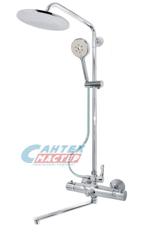Душевая система Варион Каскад с жёсткой стойкой с термост. смесителем излив 33 см 1084875