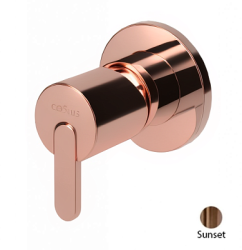 Смеситель для душа Cezares Leaf, встраиваемый, однорычажный, без излива, керамический, латунь, внутренний (скрытый монтаж), цвет Sunset PVD