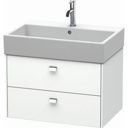 Тумба/шкафчик для консоли/столешницы Duravit Brioso под раковину 72х48х44,2 см, подвесная, ДСП, цвет: белый матовый/хром, 2 выдвижных ящика, прямоугольная