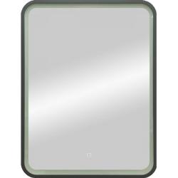 Зеркало Континент "Enjoy Black Led", 80х60 см, с LED/ЛЕД-подсветкой, цвет корпуса: черный, прямоугольное, выключатель сенсорный, для ванны, навесное/подвесное/настенное