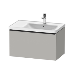 Тумба под раковину Duravit D-Neo, 78,4х45,2х44 см, подвесная, 1 выдвижной ящик, ДСП, цвет: бетонно-серый, шкафчик навесной, прямоугольная, правая/левая, в ванную комнату