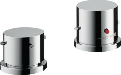 Смеситель для ванны Axor Starck термостатический, с рукоятками zero, монтаж на борт ванны, скрытый, без излива, без шланга/лейки, латунь, цвет хром, на 2 отверстия, для 2-х потребителей