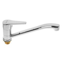 Смеситель для кухни/мойки Accoona, однорычажный, поворотный, керамический, длина излива 196 мм, латунь, цвет хром