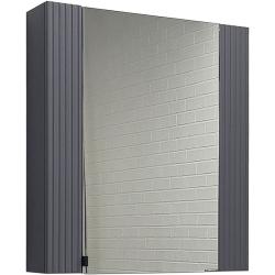 Зеркальный шкаф Comforty Лима 70, 70х80х17,5 см, подвесной, цвет антрацит, зеркало, с 1 распашной дверцей/полки, механизм плавного закрывания, прямоугольный