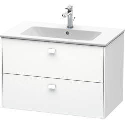 Тумба под раковину Duravit Brioso, 82х47,9x55,3 см, подвесная, 2 выдвижных ящика, ДСП, цвет: белый матовый, шкафчик навесной, механизм доводчика, прямоугольная, правая/левая, в ванную комнату