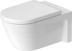 Унитаз Duravit Starck 2 37,5х62 см, подвесной, цвет белый, санфарфор, овальный, горизонтальный (прямой) выпуск, под скрытый бачок/инсталляцию, ободковый, без сиденья, для туалета/ванной комнаты