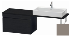 Тумба/шкафчик для консоли/столешницы Duravit DuraStyle под раковину 80х54,8х51,2 см, подвесная, ДСП, цвет: дуб черный/базальт, 1 выдвижной ящик, прямоугольная