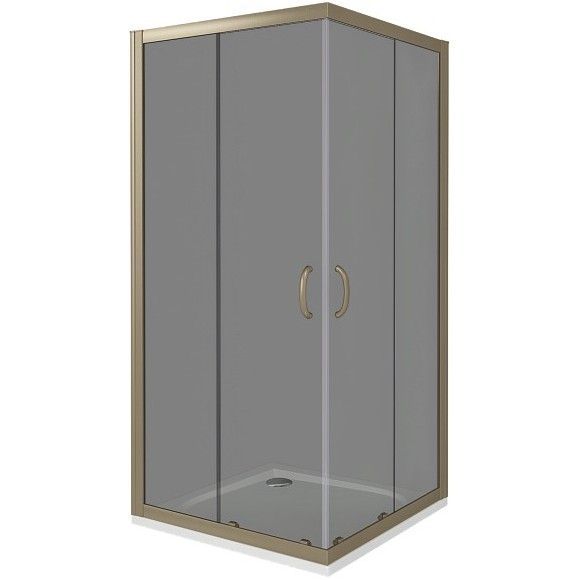 Душевое ограждение BAS Good Door Jazze CR-100-B-BR 1000х1000х1850 прозрачное стекло тонированное