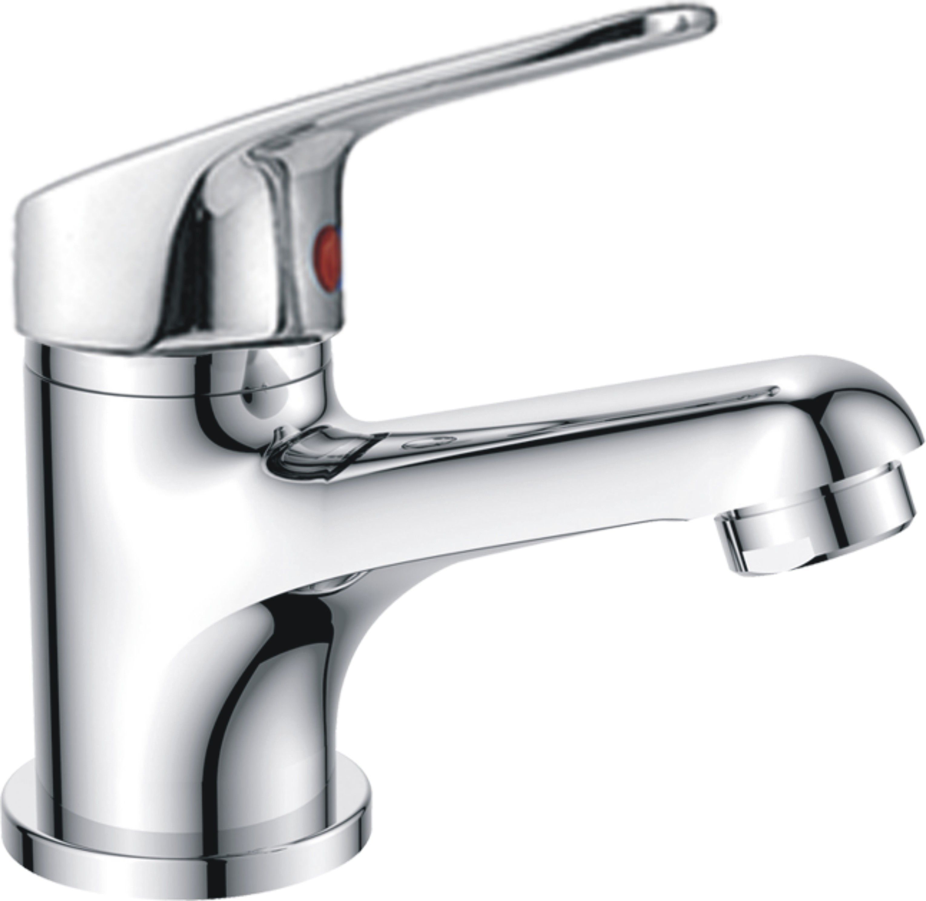 Смеситель для умывальника HAIBA однозахватный, неповоротный, латунный, длина 98 мм, латунь, цвет хром