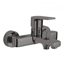 Смеситель для ванны/душа Azario TREYA однорычажный, керамический картридж, настенный, излив короткий, неповоротный, длина излива 160 мм, латунь, цвет графит