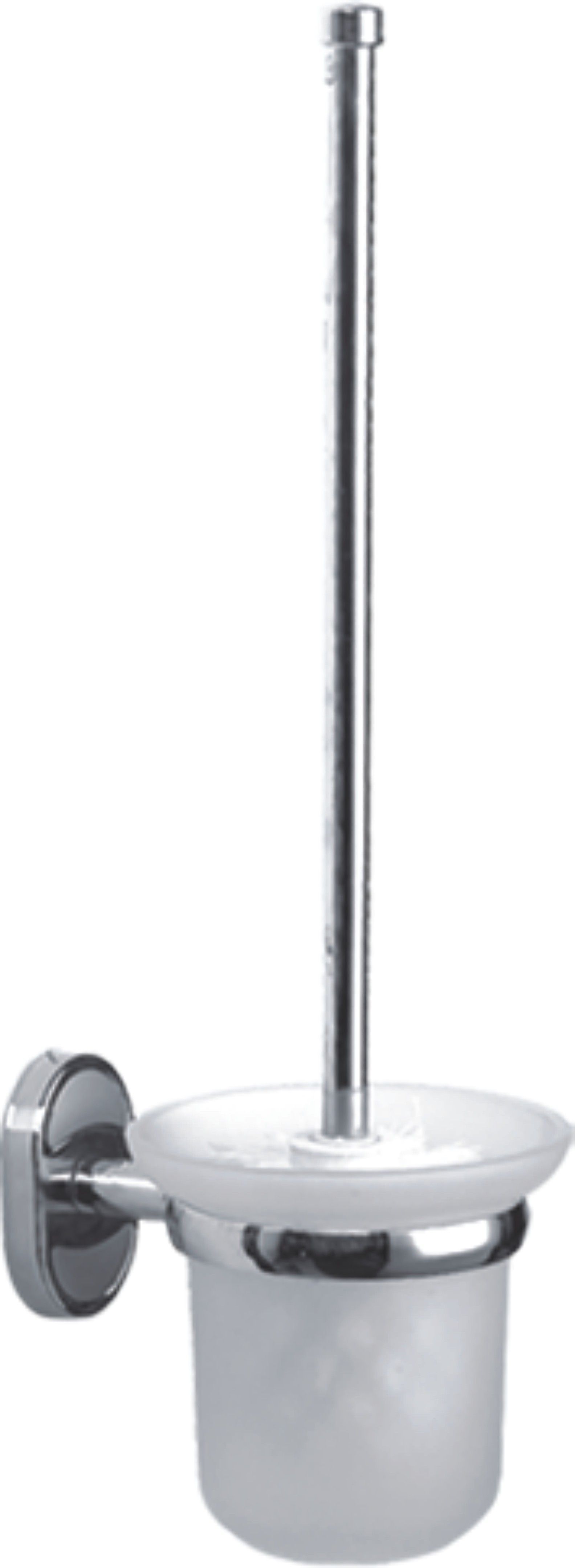 Ершик HAIBA настенный, хромированный, металлический, округлый, для туалета/унитаза