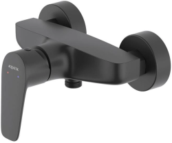 Смеситель для душа Aquatek Бетта однорычажный, настенный, латунь, керамический, без излива, без шланга и лейки, цвет матовый черный