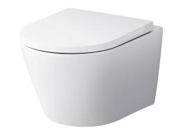 Унитаз подвесной AM.PM Sense белый, горизонтальный (в стену) выпуск, с быстросъемным сиденьем микролифт C741701SC