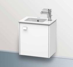 Тумба под раковину Duravit Brioso, 42х28,9х44,2 см, подвесная, с распашной дверцей, ДСП, цвет: белый матовый, шкафчик навесной, прямоугольная, правая, в ванную комнату