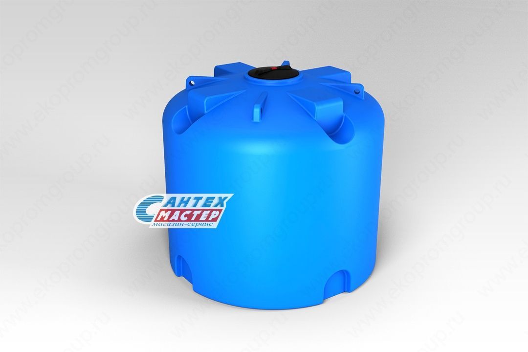 Емкость пластиковая (бак) Экопром TR 8000 литров 107,8188,601,0 для воды,с откидной  крышкой с дыхательным клапаном (цвет-синий) усиленная под плотность до 1,2 г/см3