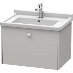 Тумба под раковину Duravit Brioso, 67х46,9х45,2 см, подвесная, 1 выдвижной ящик, ДСП, цвет: бетонно-серый, шкафчик навесной, механизм доводчика, прямоугольная, правая/левая, в ванную комнату