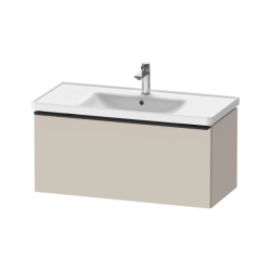 Тумба под раковину Duravit D-Neo, 98,4х45,2х44 см, подвесная, 1 выдвижной ящик, ДСП, цвет: серо-коричневый, шкафчик навесной, прямоугольная, правая/левая, в ванную комнату
