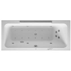 Ванна Duravit DuraStyle 160х70 см гидромассажная, встраиваемая/пристенная, акриловая, цвет: белый, с ножками/сливом-переливом, без фронтальной панели, прямоугольная, с системой гидромассажа Combi-System P, c наклоном для спины справа, правая