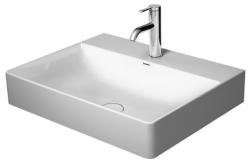 Раковина DURAVIT DuraSquare WonderGliss 60х47х14,5 см, подвесная, прямоугольная, санфарфор, цвет белый, 1 отверстие под смеситель, антигрязевое покрытие, без перелива