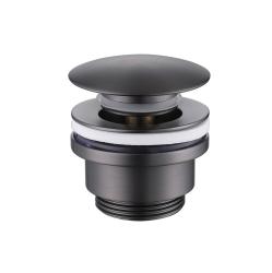 Донный клапан ABBER BEQUEM без перелива, никель, click/clack, 63 мм латунь, для раковины/умывальника