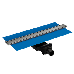 Душевой трап Vitra Eco-Flow 40, DK100, цвет хром матовый, для душа в полу, с гидрозатвором, горизонтальный выпуск, нержавеющая сталь, прямоугольный, душевой