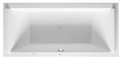 Ванна Duravit Starck 190х90 см гидромассажная, встраиваемая/пристенная, акриловая, цвет: белый, с рамой/сливом-переливом, без фронтальной панели, прямоугольная, с системой гидромассажа Combi-System E, с двумя наклонами для спины